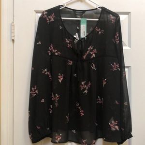 Michel Studio Rudy Lattice Detail Blouse